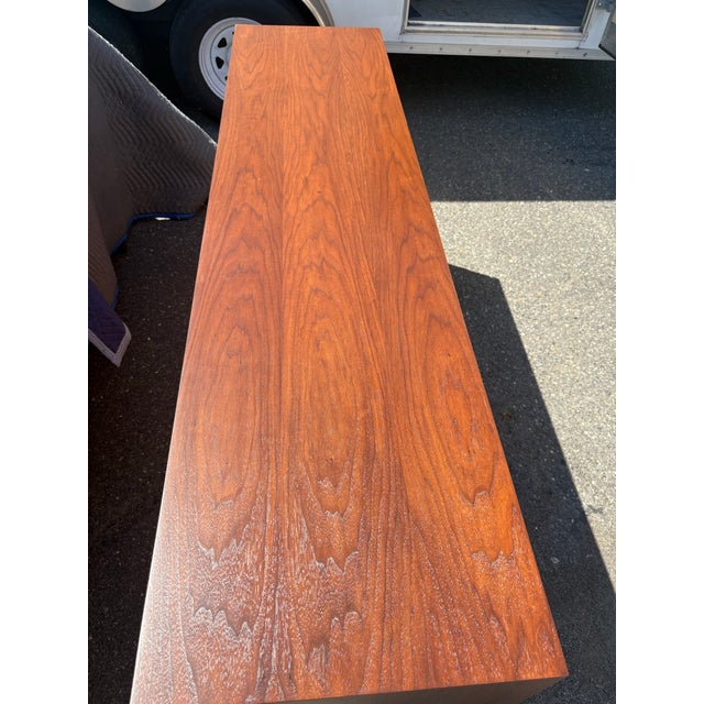 Richard Artschwager Studio Crafted Four Drawer Walnut Credenza Dresser, 1960s-Unsigned For Sale - Image 10 of 12