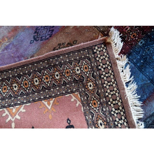 1950s, Contemporary Artistry Meets Vintage Bukhara Rug, 3.1' X 5' For Sale - Image 4 of 13