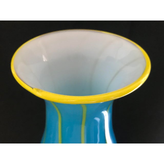 Turquoise Blue Art Glass Vase Chairish
