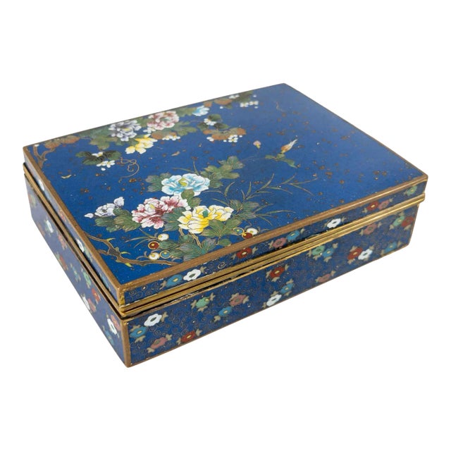 Japanese Cloisonne Enamel Box For Sale