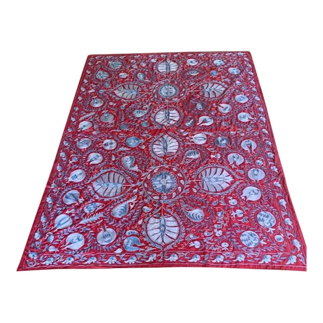 Mid 20th Century Suzani Bed Cover For Sale