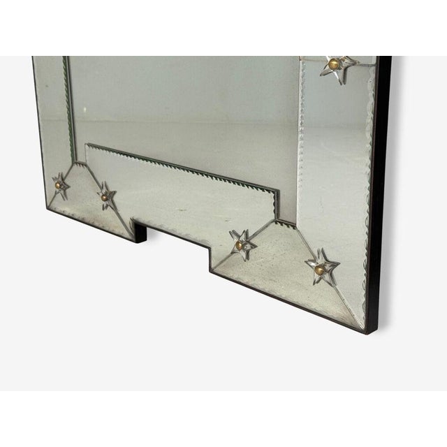 Glass Art Deco Style, Antique and Beveled Glass, Venetian Wall Mirrors, 21st C. For Sale - Image 7 of 8