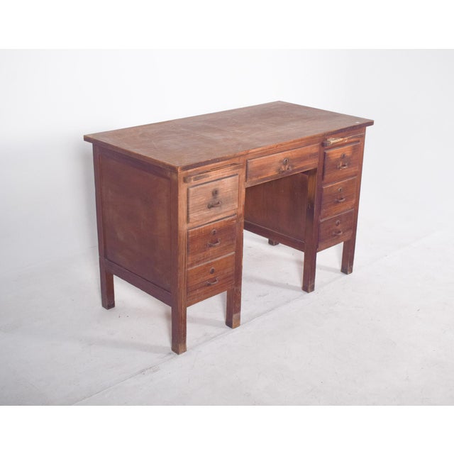 Mid-Century Modern Mid-Century Portuguese Desk in Wood from Olaio, 1950s For Sale - Image 3 of 14