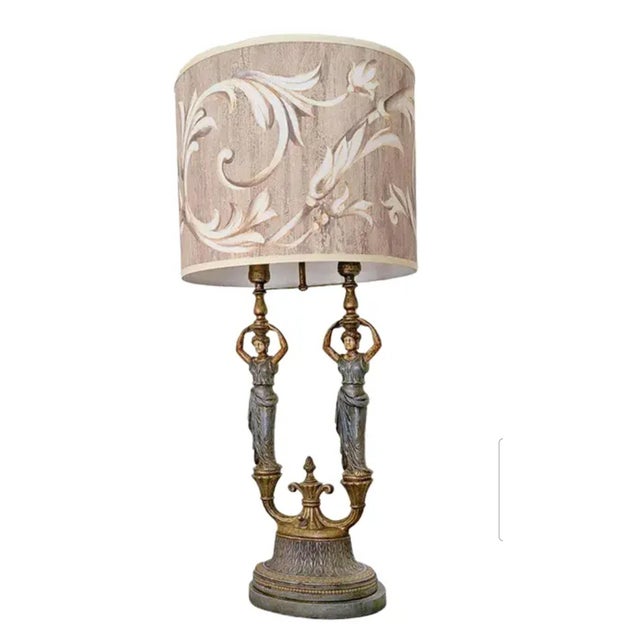 Roman Goddess Candelabra Statue Table Lamp by Fortune Lamp For Sale - Image 11 of 11
