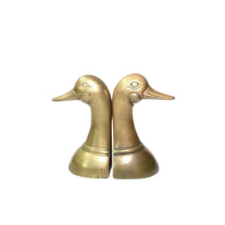 Vintage Brass Duck Bookends - Set of 2 For Sale