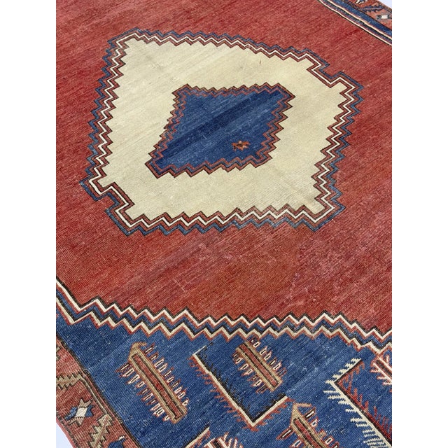 Burnt Orange Antique Bakhshayesh Rug 6'0" X 8’2” For Sale - Image 8 of 9