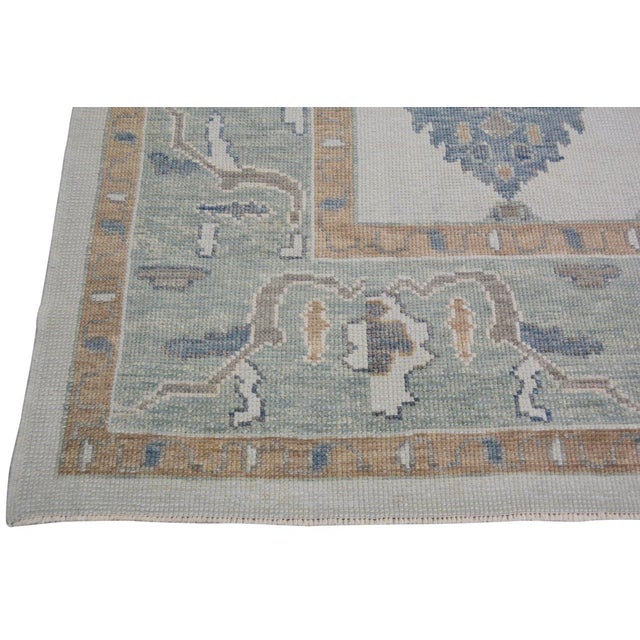 2010s Turkish Oushak Hand Knotted Wool Rug, 10'x13'6'' For Sale - Image 5 of 6