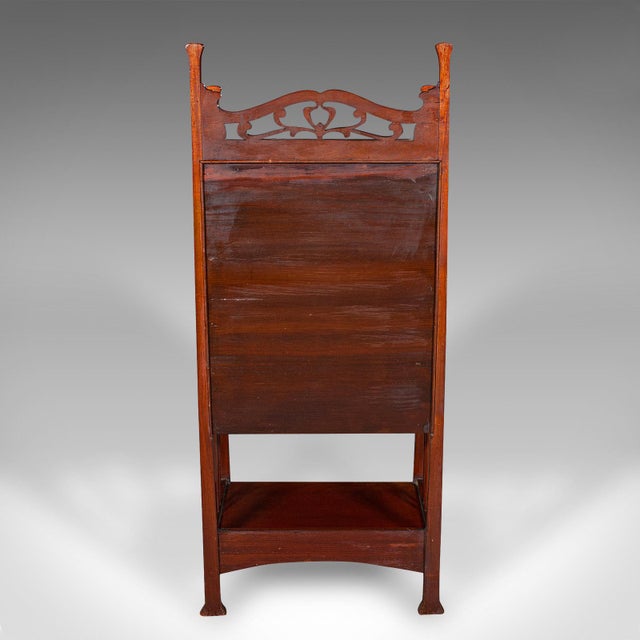 Early 20th Century Antique Fall Front Music Cabinet, English, Art Nouveau, Victorian, After Liberty For Sale - Image 5 of 12