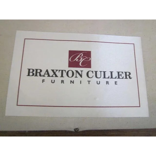 Coastal 1980s Wicker Rattan Sofa With Fabric Cushion by Braxton Culler Furniture For Sale - Image 3 of 12