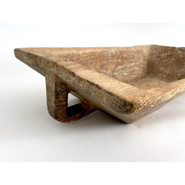 Brown Rustic Turkish Dough Bowl W/ Handle For Sale - Image 8 of 10