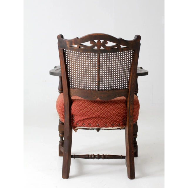 Antique Louis Xlll Style Armchair With Cane Back For Sale - Image 10 of 13