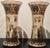 Pair of Emile Galle style antique Palatial French jeweled vases. Simply the finest floral vases one could possibly hope to...