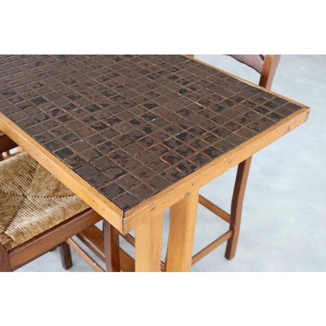 1950s Vintage Bar Table with Stools, 1950s, Set of 5 For Sale - Image 5 of 16