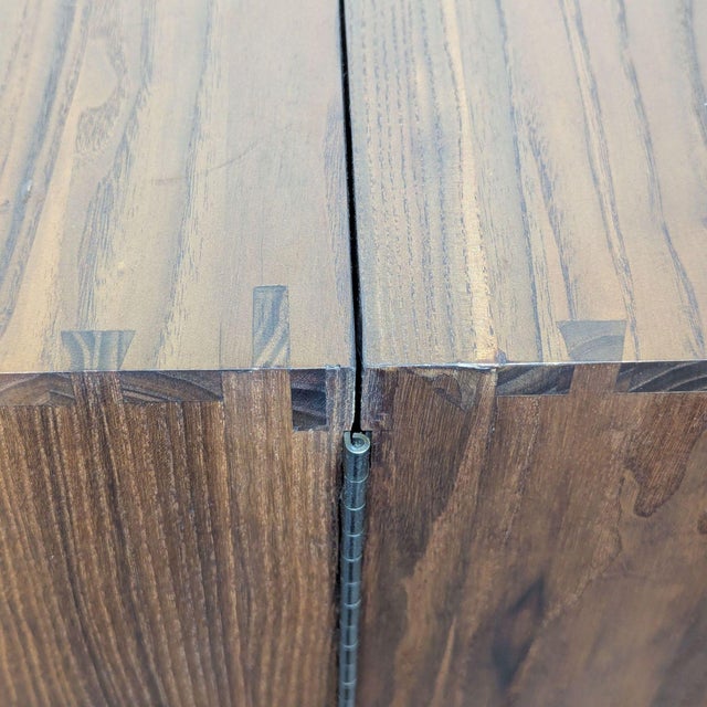 Brown Crate & Barrel Marin Shiitake Bar Cabinet For Sale - Image 8 of 10