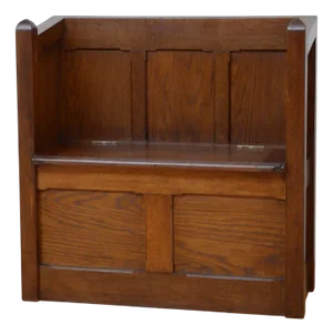 Gothic Revival Oak Hall Bench