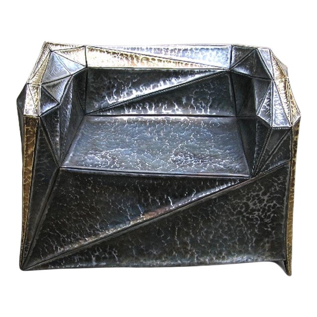 Contemporary Steel - Brass Forged Chair For Sale