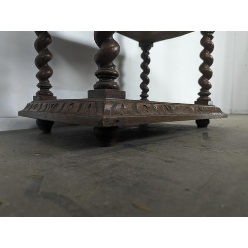 Wood Louis XIII Oak Side Table For Sale - Image 7 of 8