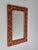 Mirror with handmade frame of end wood, Swedish 1970s. The wood creatives a beautiful, decorative pattern. In good...