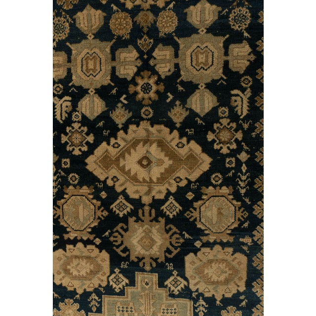 Blue Antique Circa 1920 Blue Malayer Hand Knotted Rug 2'8 X 6'10 For Sale - Image 8 of 12