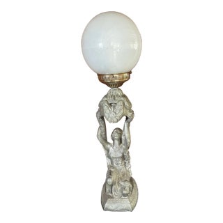 Art Deco Table Lamp - Joan of Arc Bronze Figural For Sale