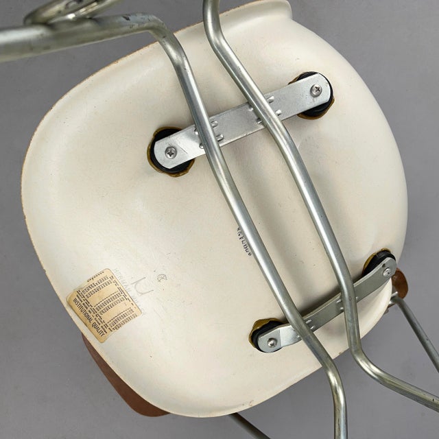 Vintage Fiberglass Model DSS-TA Side Chair in White by Charles & Ray Eames for Herman Miller, 1950s For Sale - Image 12 of 14
