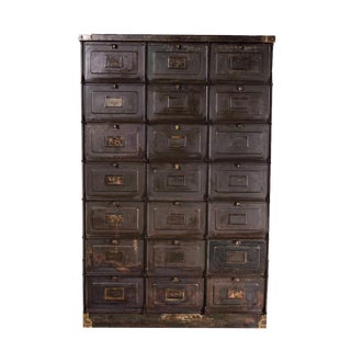 Strafor Klappet Cabinet in Original Paint from Forge De Strasbourg, 1930s For Sale