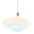 Metal 1980s Art Deco Memphis Streamline Sky Blue Art Glass Chandelier Pendant Light For Sale - Image 7 of 9