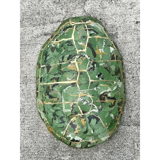 Art Deco Vintage Italian Scagliola Pigmented Plaster Turtle Shell For Sale - Image 3 of 14