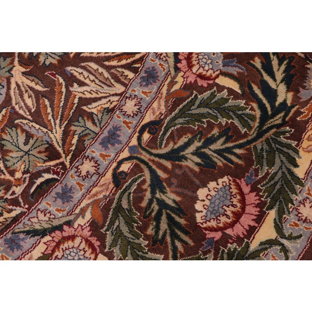 1990s Art Nouveau 1990's Pak-Persian Brown/Gray Wool Round Rug - 8'3'' X 8'3'' For Sale - Image 5 of 8