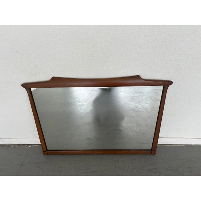 Vintage White Pine Furniture Wall Mirror For Sale - Image 9 of 9