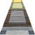Mid-Century Modern Handwoven Kilim Runner | 1'8" X 8'8" | Scandinavian-Inspired Color Block Design | Indian Flatweave Wool Rug For Sale - Image 3 of 5