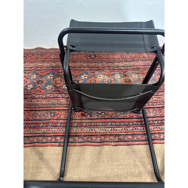 Metal 1960s Mart Stam Style Black Leather Cantilever Chair For Sale - Image 7 of 7
