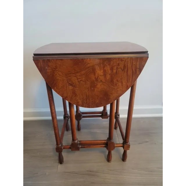 Victorian Late 19th Century Victorian English Drop-Leaf Table For Sale - Image 3 of 4