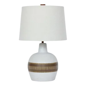 Gordon Martz for Marshall Studios Banded White Table Lamp