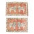 Mid 20th Century Pair of Lion Turkish Small Mats rug no. j4706 For Sale