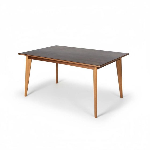 Wood Mid-Century Walnut and Teak Plank Dining Table from Morris of Glasgow, 1960s For Sale - Image 7 of 10