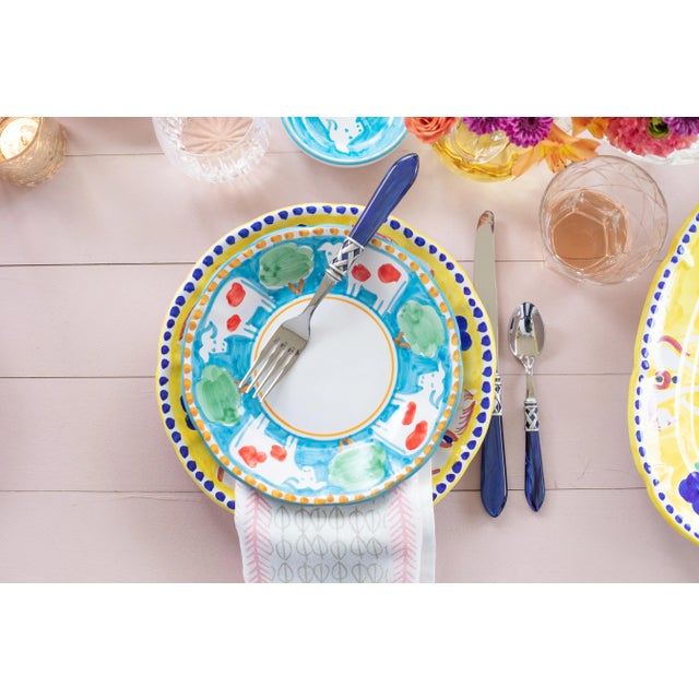 VIETRI Aladdin Antique Flatware Light Gray Five-Piece Place Setting, Service for One For Sale In Raleigh - Image 6 of 12