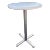 Bar Table Modern Round Quartz and Chrome For Sale