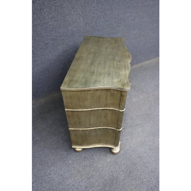 Ethan Allen Serpentine Three-Drawer Chest in Metallic Finish For Sale - Image 9 of 13