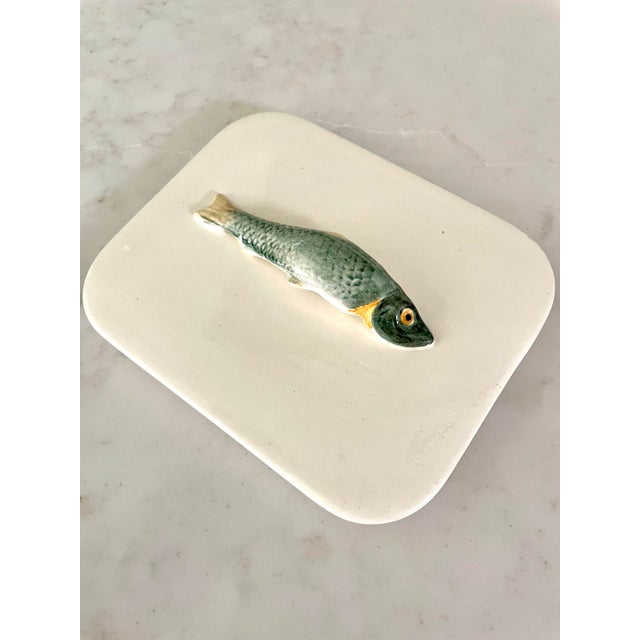 Ceramic Antique German Ceramic Sardine Box For Sale - Image 7 of 9
