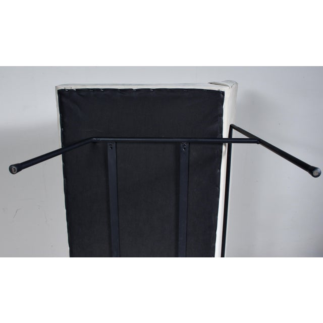 Mid 20th Century Milo Baughman for Pacific Iron Style Suede and Iron Settee For Sale - Image 16 of 18