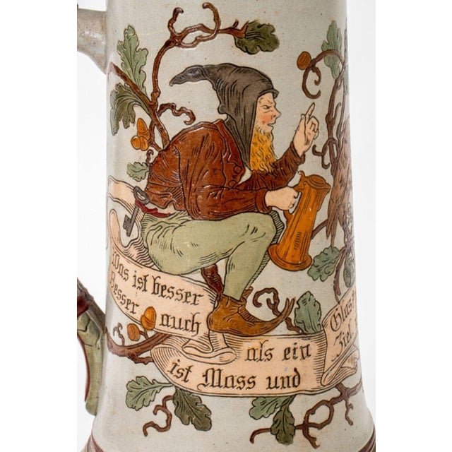 Traditional German Bier Stein Mounted as a Lamp For Sale - Image 3 of 10