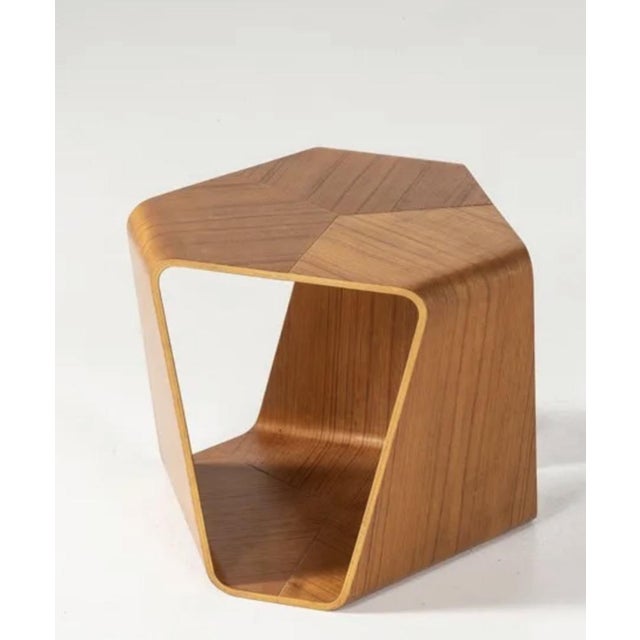 Japanese Stool in Plywood and Wood Veneer by Reiki Tanabe for Tendo Mokpo, 1960s For Sale - Image 10 of 10