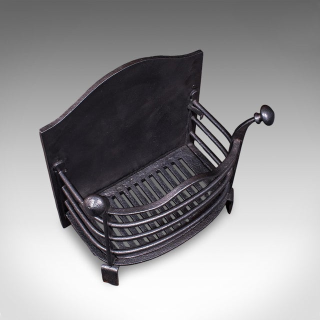 Small Antique Fire Grate, English, Cast Iron, Free Standing Fireplace, Victorian For Sale - Image 6 of 8