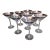 1950s Eight Silver Rimmed Martini Glasses For Sale