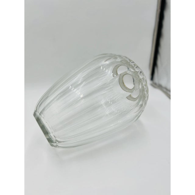 Metal Tiffany & Company Vermeil Sterling Silver, Cut Crystal Centerpiece Vase For Sale - Image 7 of 9