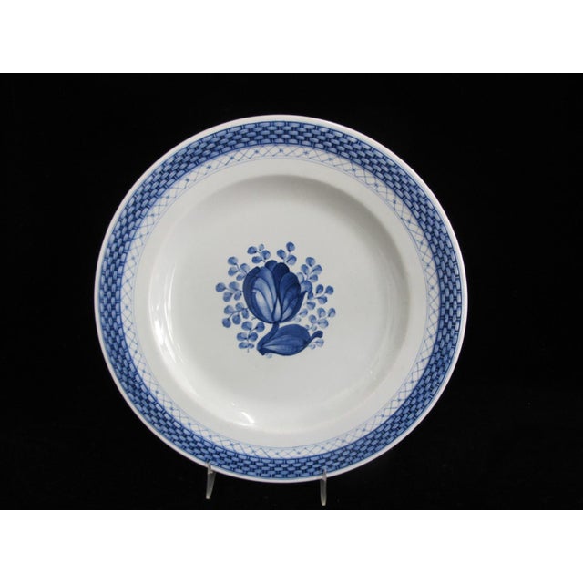 Royal Blue Royal Copenhagen 948 Aluminia Faience Tranquebar Blue 10" Dinner Plate Set For Sale - Image 8 of 8