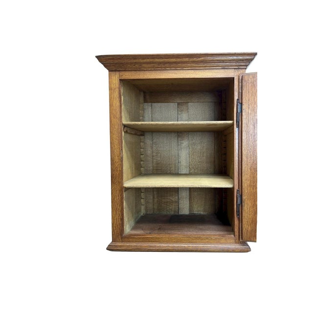 Antique Oak Wall-Mounted Cabinet, 1900s For Sale - Image 5 of 14