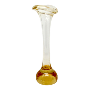 Amber Aseda Glasbruk Glass Bone Vase - 1960s