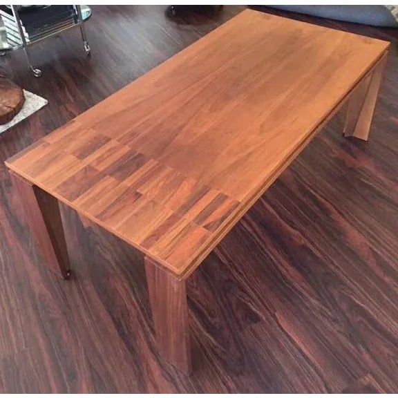 Contemporary Modern Walnut Cocktail Table For Sale - Image 3 of 3